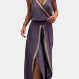 Lorena - Vestido Mono Detalhes Dourados