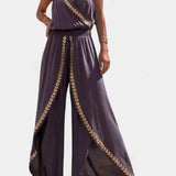 Lorena - Vestido Mono Detalhes Dourados