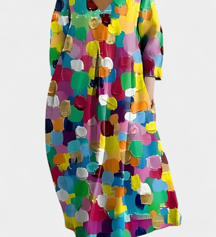 Ana - Vestido Fluido com Estampa