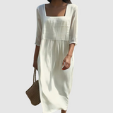 Nádia - Vestido Casual em Linho