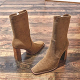 Maria | Botas Francesas de Salto Largo e Biqueira Quadrada