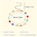 Pulseira única em forma de coração