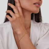 Pulseira de corrente dourada