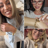 Pulseira de Charme Coração Dourado