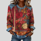 Junelle™ | Sweatshirt com Estampa de Flores