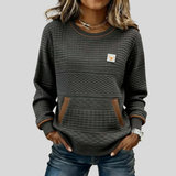 Noelle™ | Sweatshirt de Gola Redonda em Cores