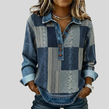 Meridell™ | Sweater com Estampa de Blocos de Cor