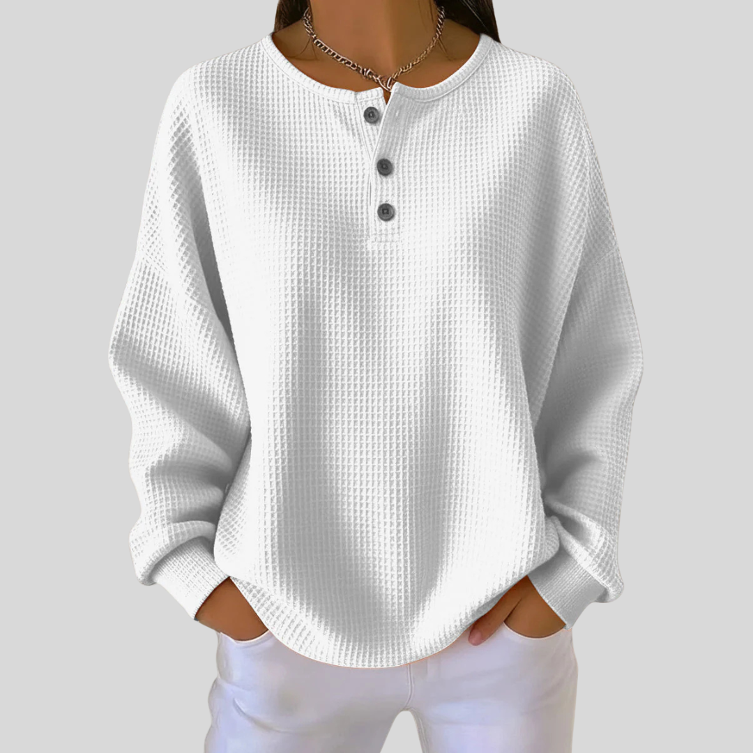 Nessa™ | Sweatshirt Henley Casual