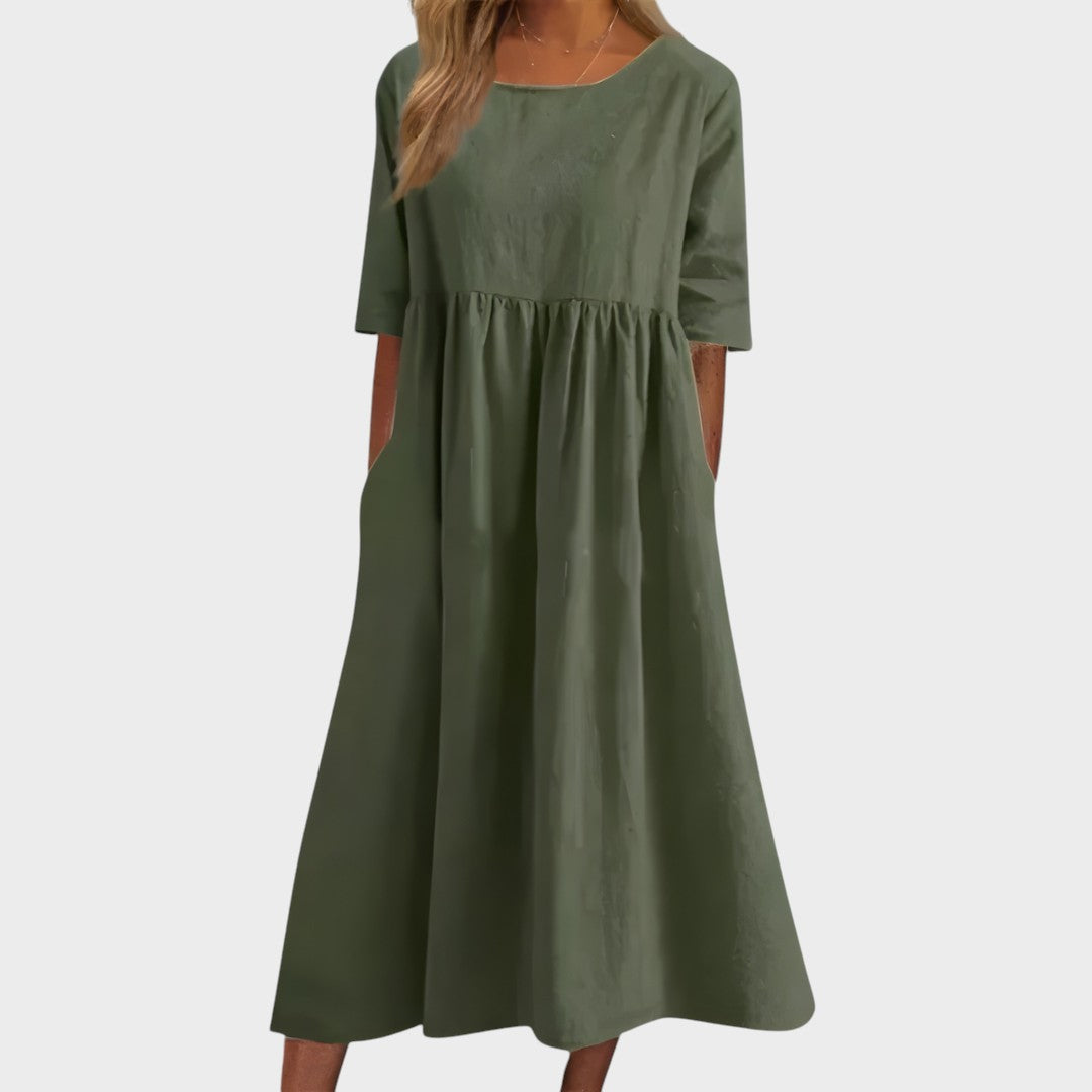 Catarina - Vestido de algodão lisonjeiro