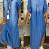 Ibiza - Vestido Maxi De Ganga