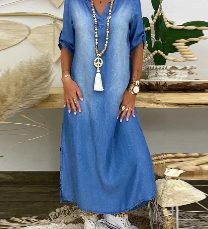 Ibiza - Vestido Maxi De Ganga