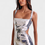 Sparkle Silver - Vestido de gala noite