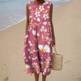 Robe de Verão Confortável Sem Mangas