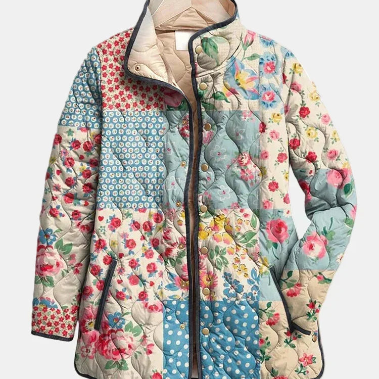 Sara | Casaco Matelassado Patchwork Floral Chloé