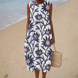 Robe de Verão Confortável Sem Mangas
