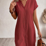 Sonia| Vestido Blusa em Linho Confortável