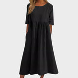 Catarina - Vestido de algodão lisonjeiro