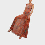 Fabiana - Vestido Elegante com Saia Comprida