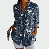 Camisa estilosa com estampa floral