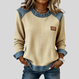 Delancine™ | Sweatshirt em Design Patchwork