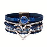 Pulseira de Couro Multicamadas Boho