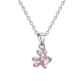 Conjunto de Joias em Ouro Rosa com Pata – 4 Peças com Coração de Zircônia (Anel, Colar, Brincos, Pulseira)