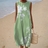 Robe de Verão Confortável Sem Mangas