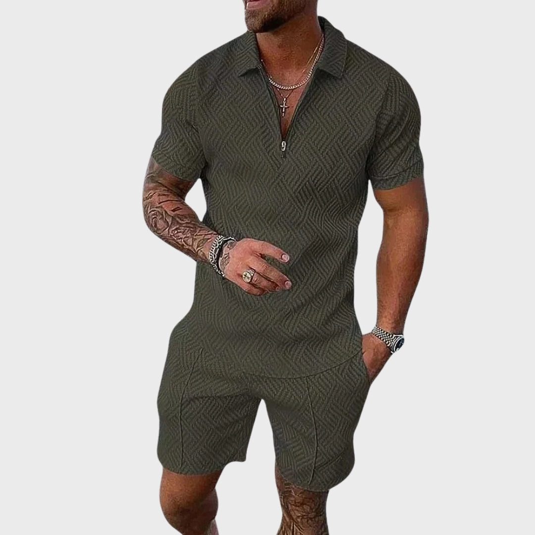 André - Conjunto de Camisa Polo e Calções