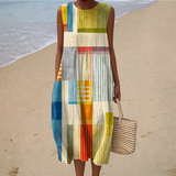 Robe de Verão Confortável Sem Mangas