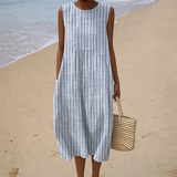 Robe de Verão Confortável Sem Mangas