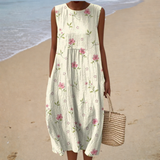 Robe de Verão Confortável Sem Mangas