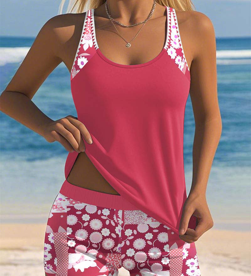 Laura - Conjunto de biquíni de duas peças com estampa floral