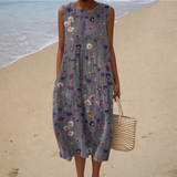 Robe de Verão Confortável Sem Mangas
