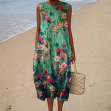 Robe de Verão Confortável Sem Mangas