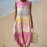 Robe de Verão Confortável Sem Mangas