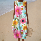 Robe de Verão Confortável Sem Mangas