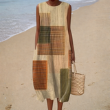 Robe de Verão Confortável Sem Mangas