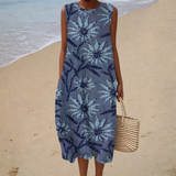 Robe de Verão Confortável Sem Mangas