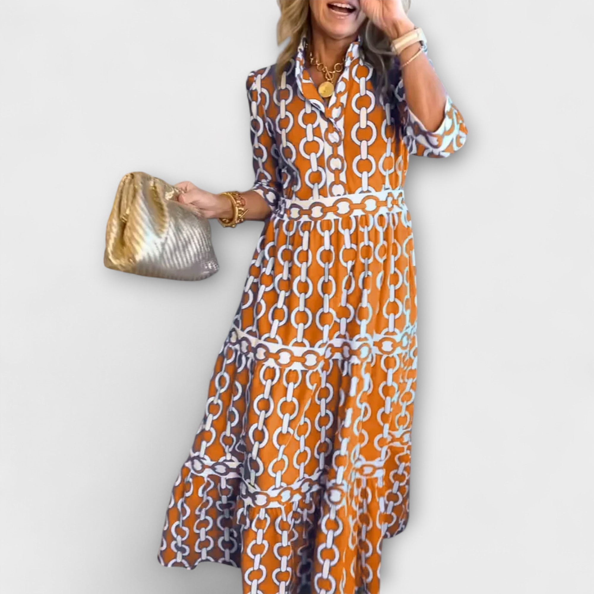 Sofia - Vestido Midi com Correntes