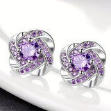 Brincos de Trevo Roxo