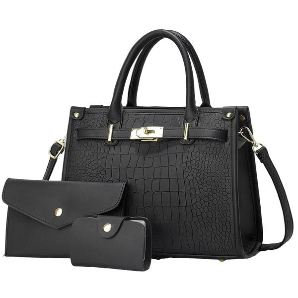 Bella Borsa - Bolsa de Ombro com Estampa de Crocodilo