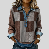 Meridell™ | Sweater com Estampa de Blocos de Cor
