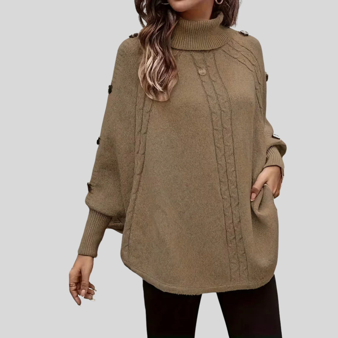 Norelle™ | Pullover de Gola Alta em Malha