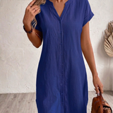 Sonia| Vestido Blusa em Linho Confortável
