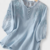 Cassiana - Blusa de Algodão e Linho