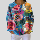 Adorna™ | Sweatshirt de Flores Coloridas