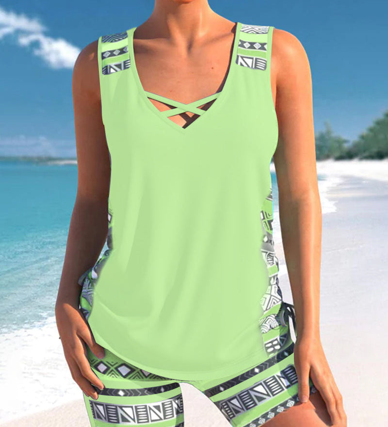 Márcia - Tankini com estampado geométrico
