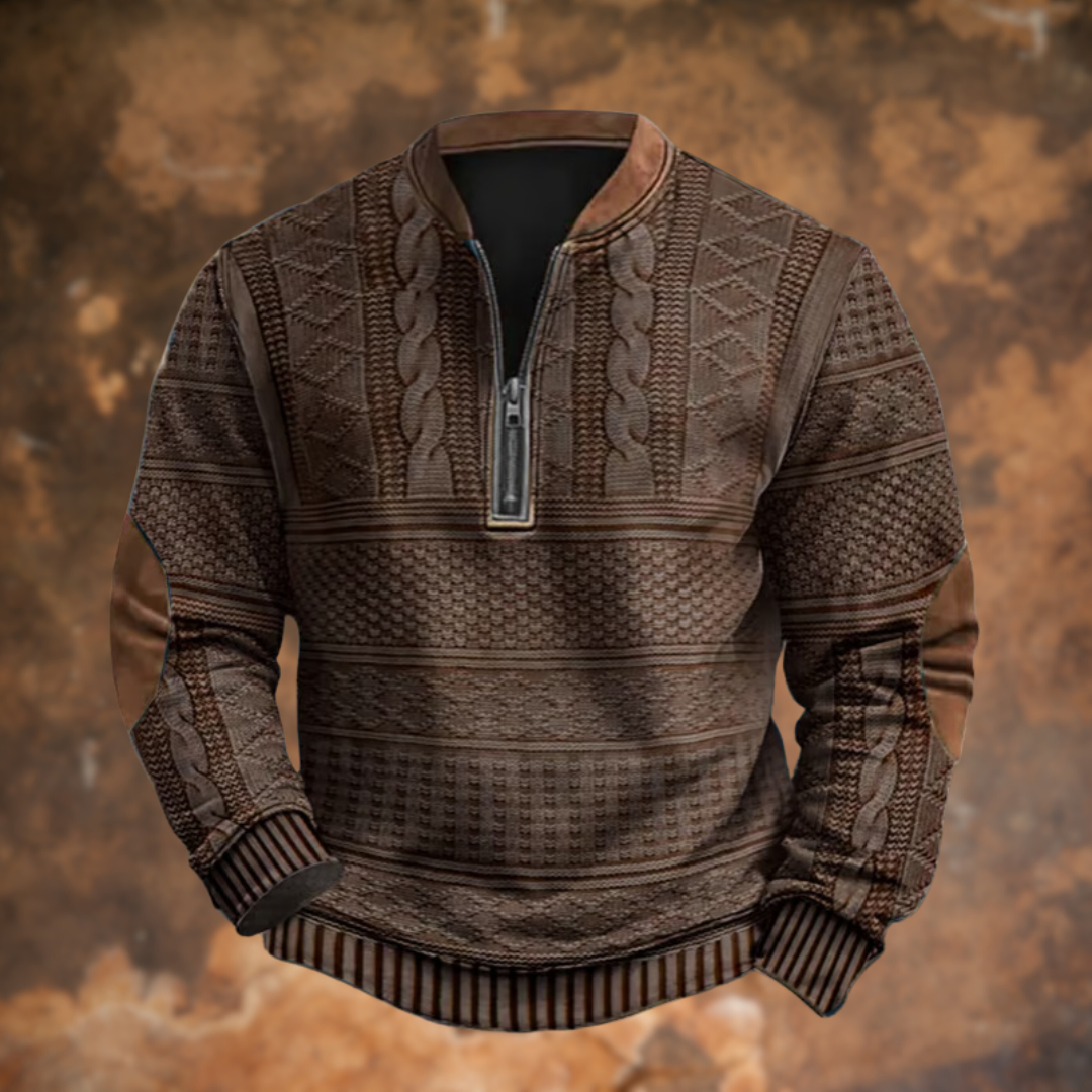 João - Pullover de malha com fecho
