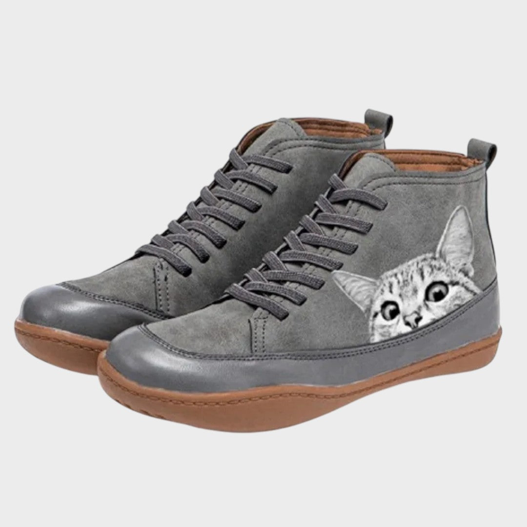 Felina - Botas de couro para amantes de gatos