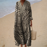 Robe de Verão Impressa Flatteuse